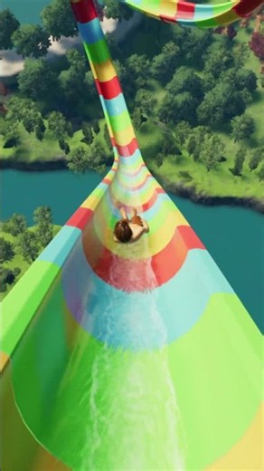 Insane Water Slide POV! #planetcoaster2 #waterpark #pov #waterslide #waterslides