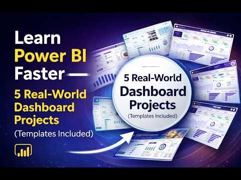 Learn Power BI Faster — 5 Real World Dashboard Projects Templates Included .