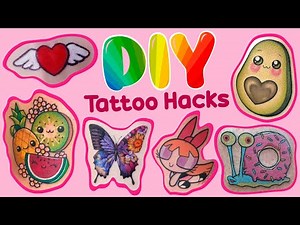 7 DIY Tattoo Hacks - How to Make Your Own TEMPORARY TATTOO AT HOME IN 1 MINUTE - SUPER EASY & QUICK