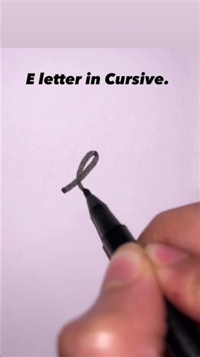 How to write ‘E’ letter in Cursive. #handwriting #arts #sketch #cursive #cursivewriting