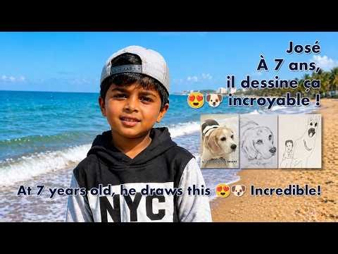 À 7 ans, il dessine ça 😍 🐶 incroyable ! - At 7 years old, he draws this 😍 🐶 Incredible !