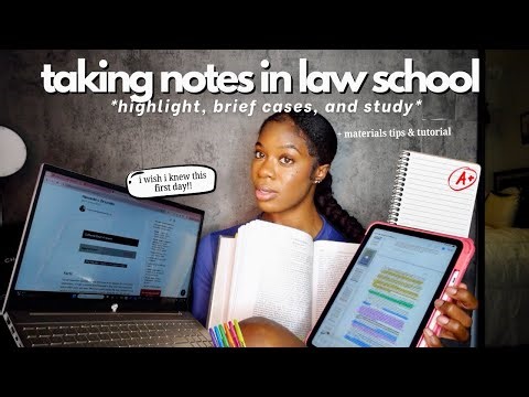 how i case brief, take notes, and highlight in law school | STUDY SCHEDULE TIPS FOR A’s