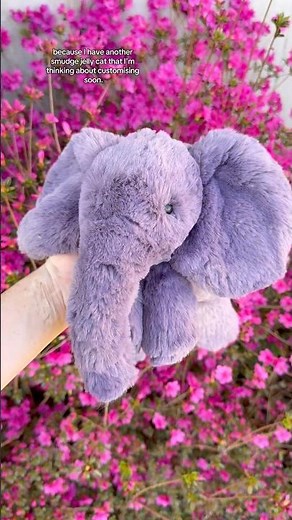 let’s complete my purple smudge elephant jellycat 💜🐘 #jellycat #elephant #purple #customized #diy