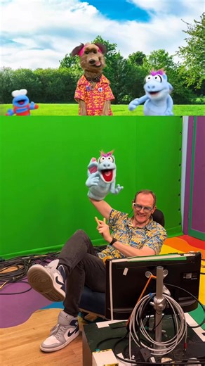 Here’s a bit of #behindthescenes fun at CBBC with Hacker and chums | Phil Fletcher Puppeteer/Puppet Builder