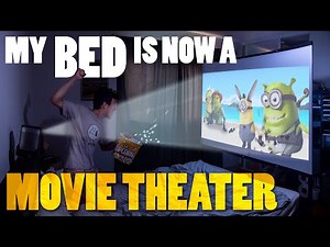 My Bed is Now a Movie Theater // Bedroom Projector Build with XGIMI Halo
