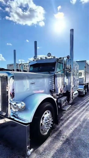 Extended hood Silver Peterbilt🚛🐶🏡🤩🤯🔥