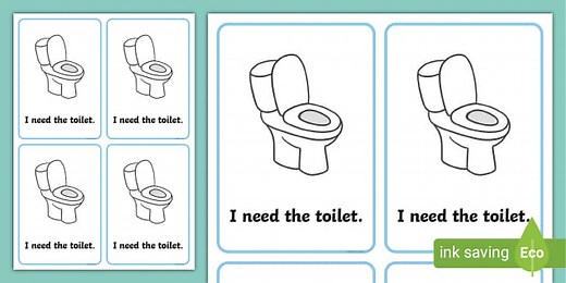 Twinkl Symbols: Requesting the Toilet Visual
