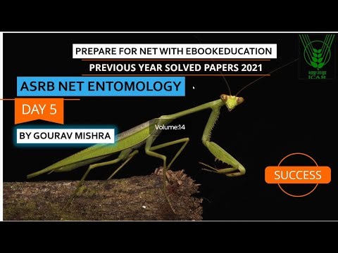 Previous year questions ASRB NET Entomology ASRB NET DAY 5