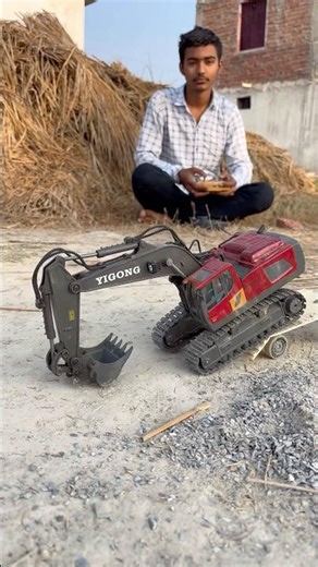 Rc JCB se Road construction tractor gadi #shorts