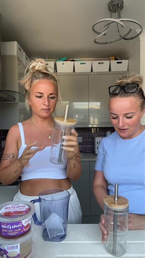 Bubble tea with the twin! 🔗 for cups and other bubble tea bits on my amazon storefront under the drink and cup section💗 Dorian Jessica #amazon #amazonfinds AD #foryouシ #look #trend #Amazing #videos #beauty #sisters | Jenine Kayley