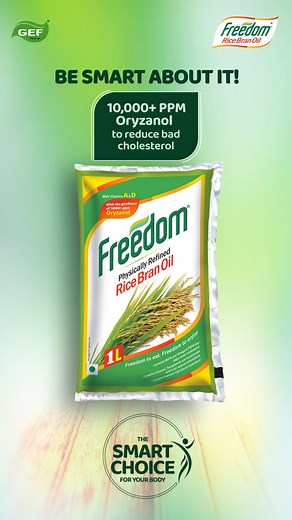 1.7K reactions · 5 comments | No matter which cuisine your eyes are set on, you can always be smart about it with Freedom Rice Bran oil. 10,000+ PPM Oryzanol helps in reducing bad cholesterol and keeps your heart happy. ​ #FreedomRiceBranOil #HealthyCooking #SmartChoice #HeartHealthyOil #CookWithFreedom #GoodForTheHeart #HealthyLifestyle #OryzanolPower | Freedom Healthy Oil | Facebook