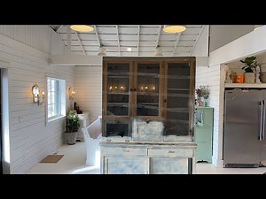 Huge Antique Hutch Makeover Farmhouse Closet