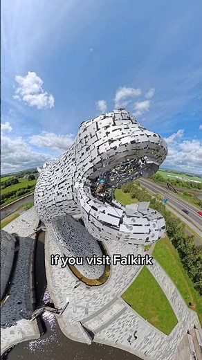 Climbing one of the Kelpies in Falkirk! 🐴🐴🧗#falkirk #kelpies #scotland #scottish #canal