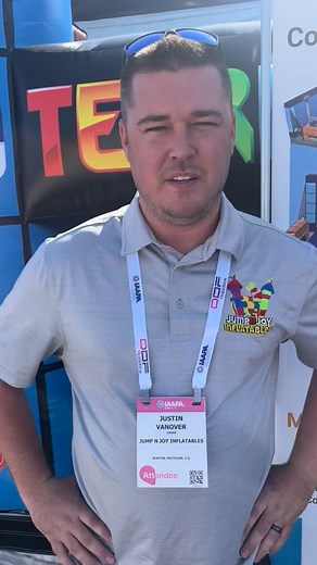 16 reactions | Hear from Justin at Jump N Joy Inflatables about one of our inflatables he’s had for 13 years and it’s still going strong!  We truly appreciate your business!  #IAAPA2025 #CustomerTestimonial #TentAndTable #InflatablesThatLast #PartyRentals #EventRentals #EventProfs | Tent and Table | Facebook