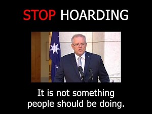 Scott Morrison (ScoMo) could not have been more clear. There is no need to panic buy groceries. Stop hoarding. It's not helpful or necessary. | Senator Jane Hume