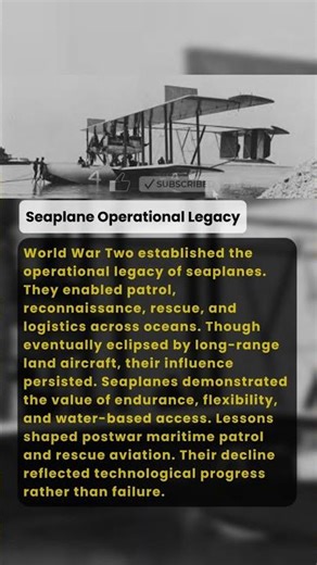 Seaplane Operational Legacy