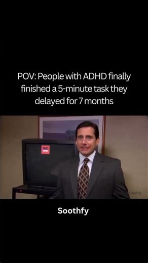 ADHD me after finishing a simple task I delayed for 7 months #adhd #adhdselfimprovement #adhdmemes
