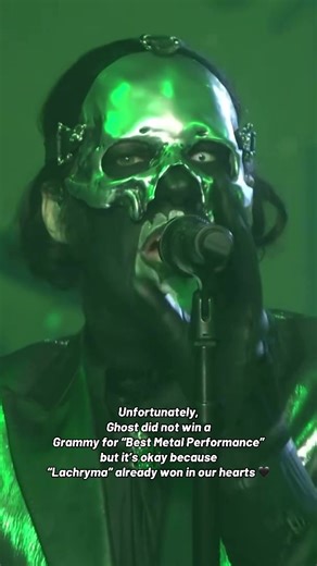 Cryingggg 😭 Ghost will always be the winner in our hearts 🖤👻 🏷️: #ghost #thebandghost #lachryma #grammys2026 #grammys