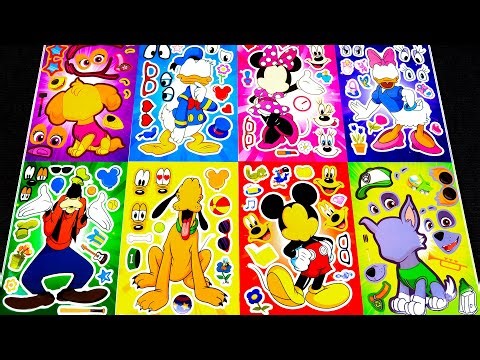 MICKEY MOUSE STICKER BOOK MAKEOVER | MINNIE, PLUTO, MICKEY & FRIENDS STICKER ADVENTURE!