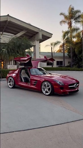 S Klub presents a Le Mans Red SLS slammed on @hre_wheels @michelin tires and carbon enhancements
