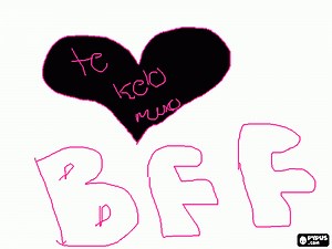 bff para colorear, bff para imprimir