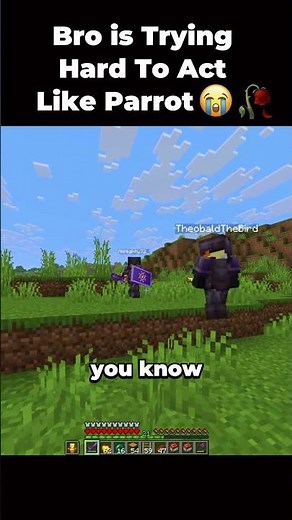 FlameFrags is trying hard to act like parrot😭 🥀 Minecraft Unstable Smp #shorts #memes