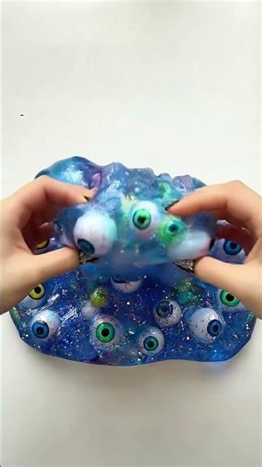 Thick Galaxy Eyeball Slime Stretch ASMR 🌌👁️ #ASMR #Slime #OddlySatisfying #Shorts #GalaxySlime