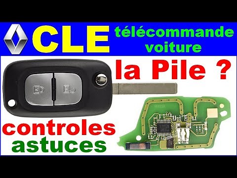 Comment démonter tester et changer la pile télécommande plip clé renault électronique transpondeur