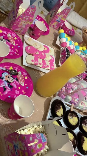 Colorful Minnie Mouse Birthday Celebration Setup