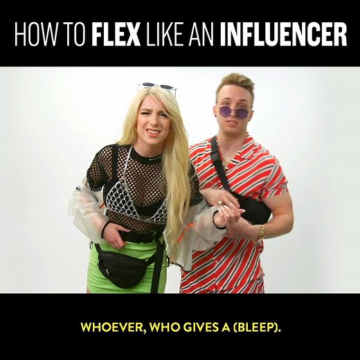 flex (verb): to show off your valuables in a non-humble way. | Smosh