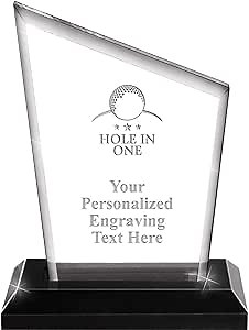 Crown Awards Hole in One Acrylics - 6" Peak Skyline Acrylic Award Hole in One Presentation Trophy, Engraving Included