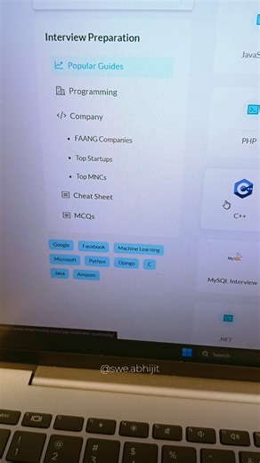Abhijit Tambade on Instagram: "This one resource has everything that you need to prepare for tech interviews in one place! Website: interviewbit.com #softwareengineer #interview"