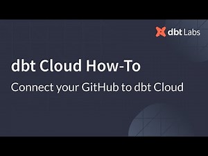 Connect your GitHub to dbt Cloud