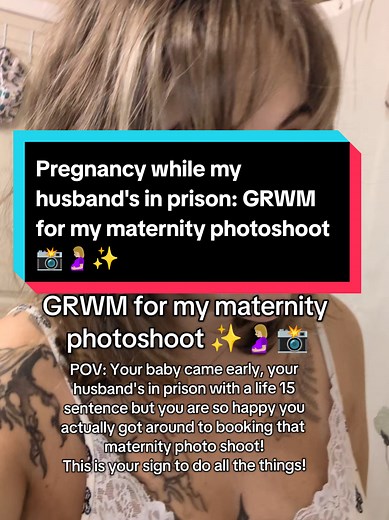 From the drafts. This is your sign to do all the things ahead of time, no matter how much pain you're in or how exhausted you are, do the things! I was so exhausted getting ready for this photo shoot but I am so happy I did it because baby girl King came early, if I held off I would have missed my chance. #grwm #grwmmakeup #maternityphotoshoot #pregnant #prisonwife