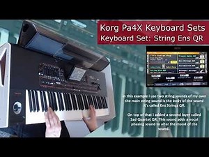 Korg Pa4X Keyboard Sets Strings QR