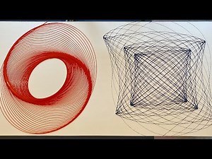 PENDULUM PAINTING on MASSIVE SHEET of PLYWOOD / CIRCLE & SQUARE / CHELC PAINTS / Mesmerizing Artist