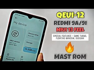 QEUI-12 | Best Miui Mod Rom for Redmi 9a/9i | Miui 13 Features | Special features | Mast rom