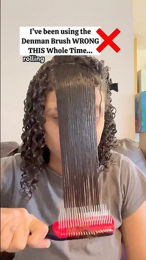 How I Use The Denman Brush #shorts #curlyhairroutine