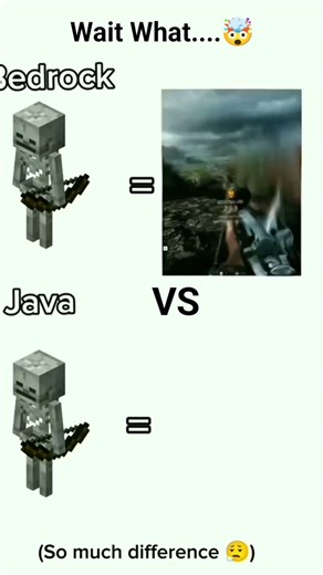 Wait For End!🤯The Difference is CRAZY! Java vs Bedrock 💀 #shorts #minecraft #ocean #viral #trending
