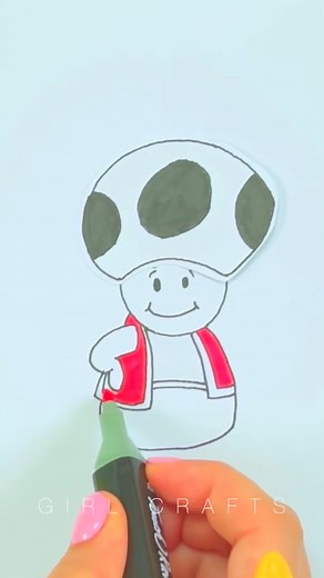 2.7K views · 45 reactions | Mushroom Man Drawing Diy Easy Drawing Ideas - #diy #drawingideas #mushroomman | Girl Crafts | Facebook