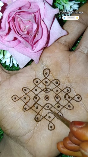 Mehndi dot's kolam#mehndi #shorts #satisfyingvideo #fyp #explore #contentcreator #youtubegrowth #art