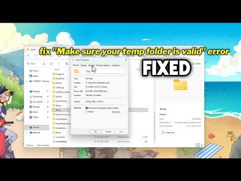 (FIXED) "Make sure your temp folder is valid" error in Windows