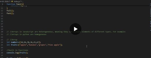 JavaScript Fundamentals Mini Project: Variable Scope, Arrays, and Event Listeners | ZAHEERAHMED CHIKKANARTI posted on the topic | LinkedIn