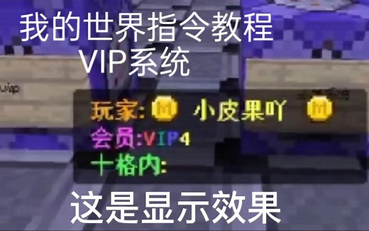 我的世界服务器VIP系统：全基础，适宜新手，带显示和粒子特效