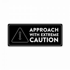 Approach With Extreme Caution Car Bumper Sticker