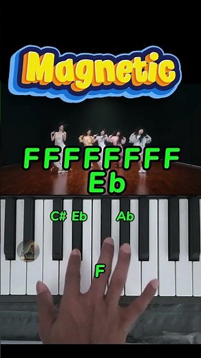 Magnetic BY ILLIT easy piano tutorial #magnetic #illit #viral #music