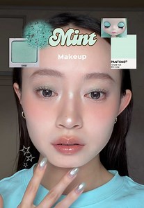 流行りのミントコアをメイクで取り入れてみた^_−☆てか音源テキトーに出てきたやつにしたら音ハメ完璧でうれちい#mintcore #fyp | Indie Makeup