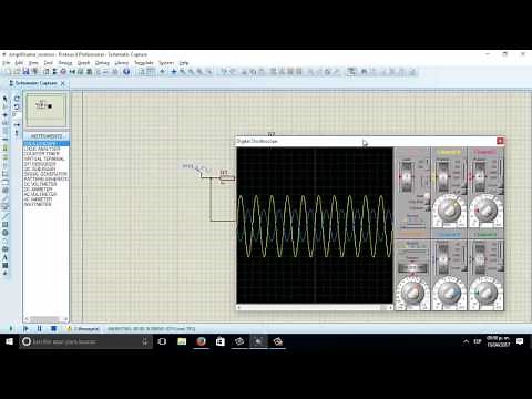 Amplificador inversor en proteus
