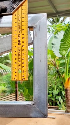 thin square tube fabrication tricks #welding #welder #metalwork #fabrication