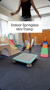 Our springless indoor mini tramp for kids is designed for children who love to jump, bounce, and move. Perfect for indoor active play, gross motor development, balance, and coordination, especially on rainy days or when outside play isn’t an option. If you’re looking for: • a safe kids trampoline for indoors • a fun way to help kids burn energy at home • a screen-free activity • equipment that supports movement, confidence, and active play …this one’s for you. DM us for more info 🩵 | Xtreme Imp